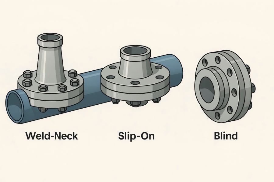 Weld Neck, Blind, and Slip-on Flanges