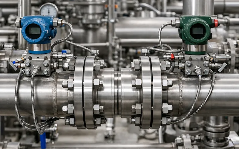 Orifice Flange for Pipe Pressure Monitoring and Control