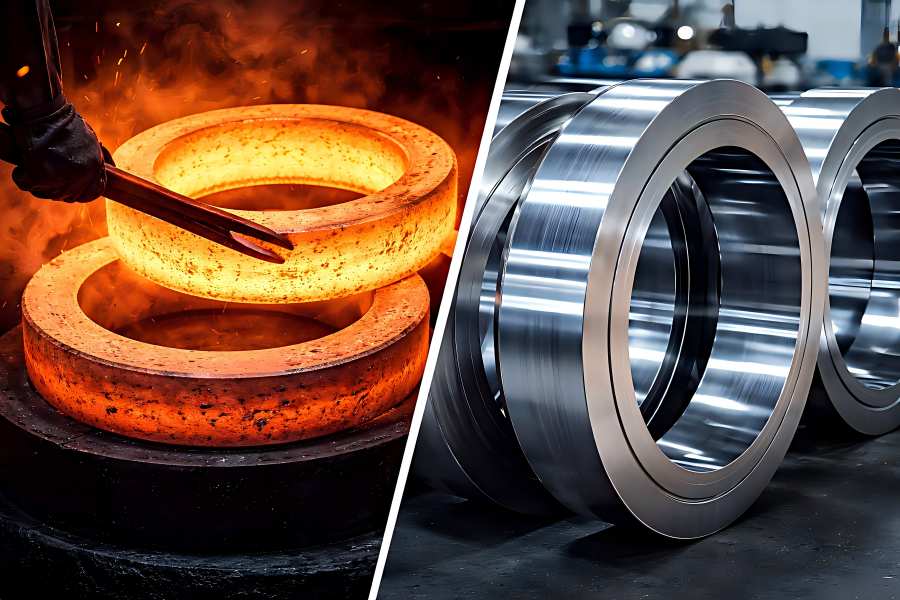 Forged vs seamless rolled rings comparison