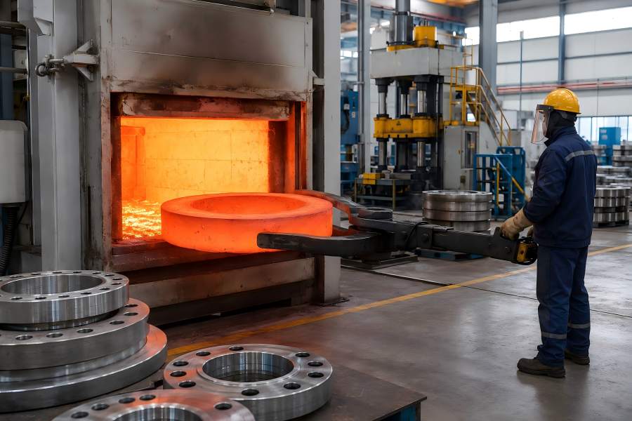 Heating in the Flange Manufacturing Process
