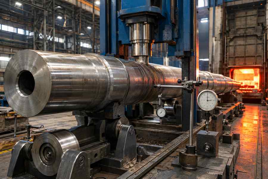 How Are Large Forged Shafts Straightened After Heat Treatment
