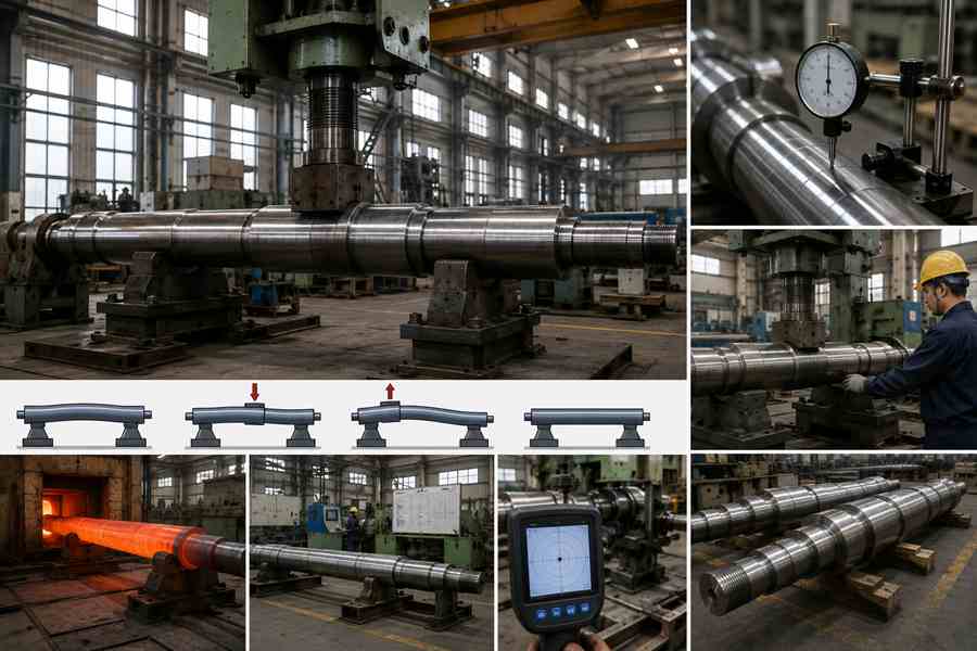 Key Steps in Large Forged Shaft Straightening