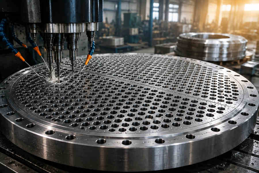 High-Density Hole Drilling Affect the Cost of Custom Forged Tube Sheet Discs