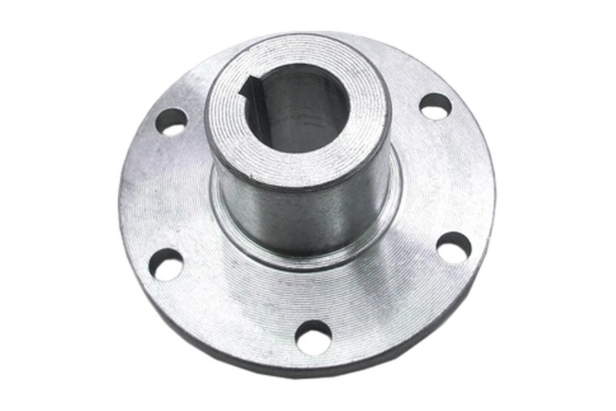 Keyway visible in the bore of a flanged hub