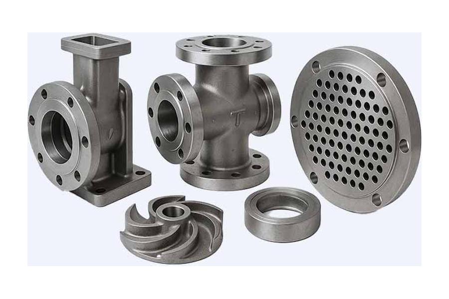 Super duplex stainless steel components with bores and flanges