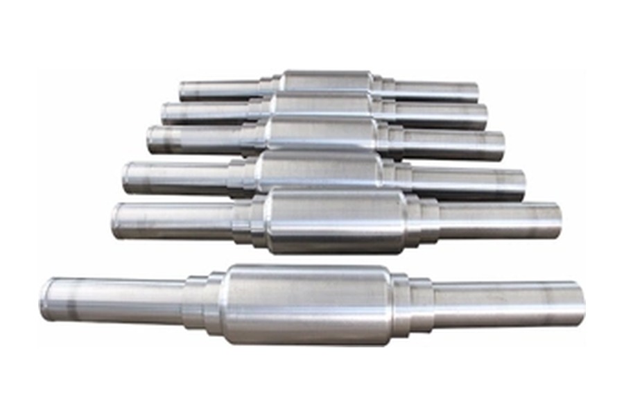 Stepped forged shafts with machined journals and shoulders