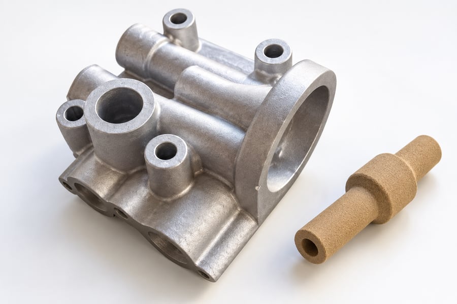 Cast Valve Body And Core Cast Valve Body And Core