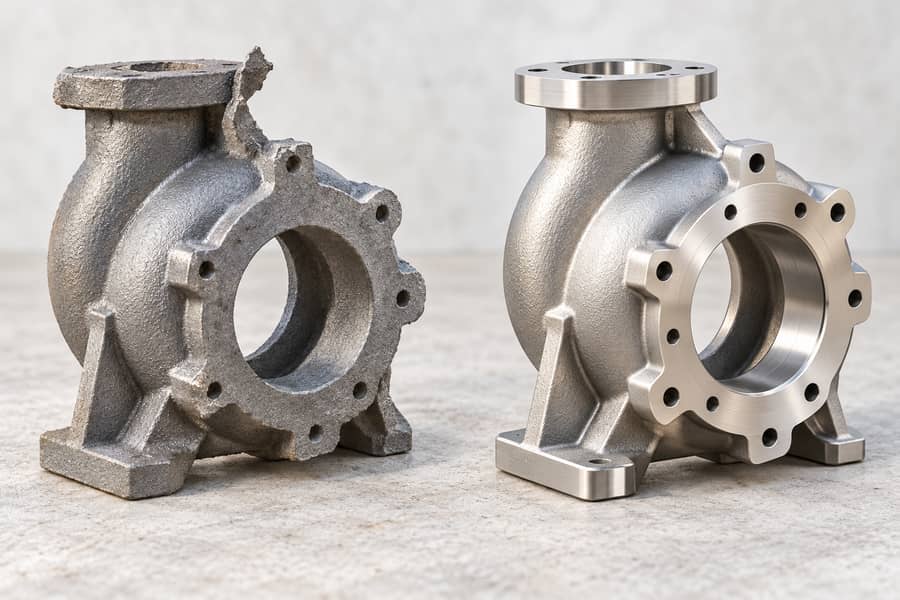 Casting Blank And Machined Part
