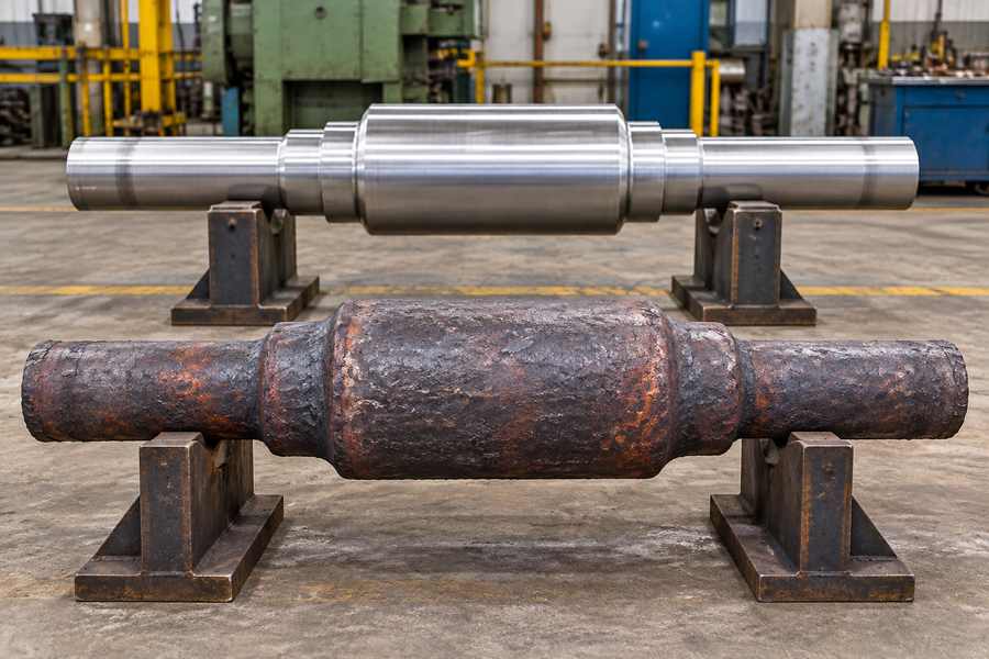 Forged Shaft Blank And Machined Part Forged Shaft Blank And Machined Part